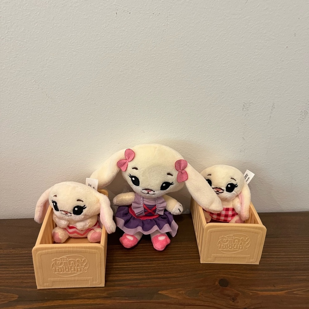 Tiny Tukkins Bunny Plush Stuffed Animal Toy Rare GUC Hard to Find! With …